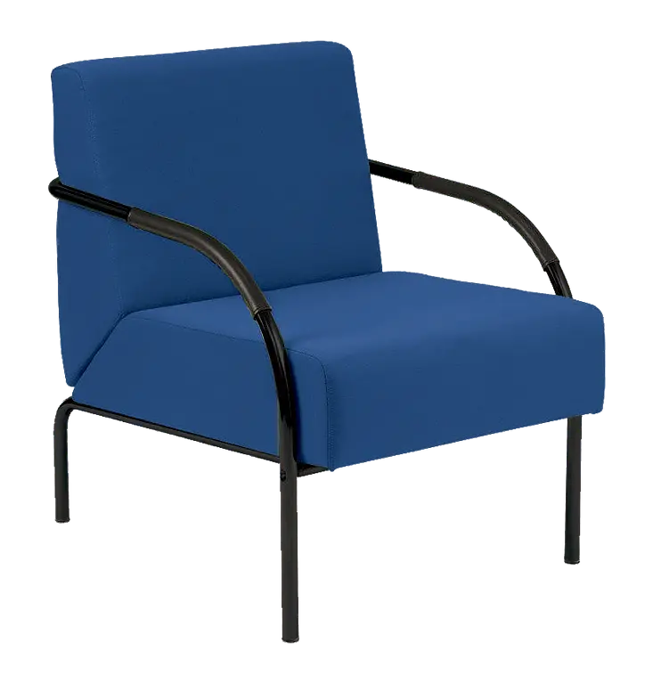 SPA 1 černý lak, látka BONDAI BN18 (6071) - látka modrá